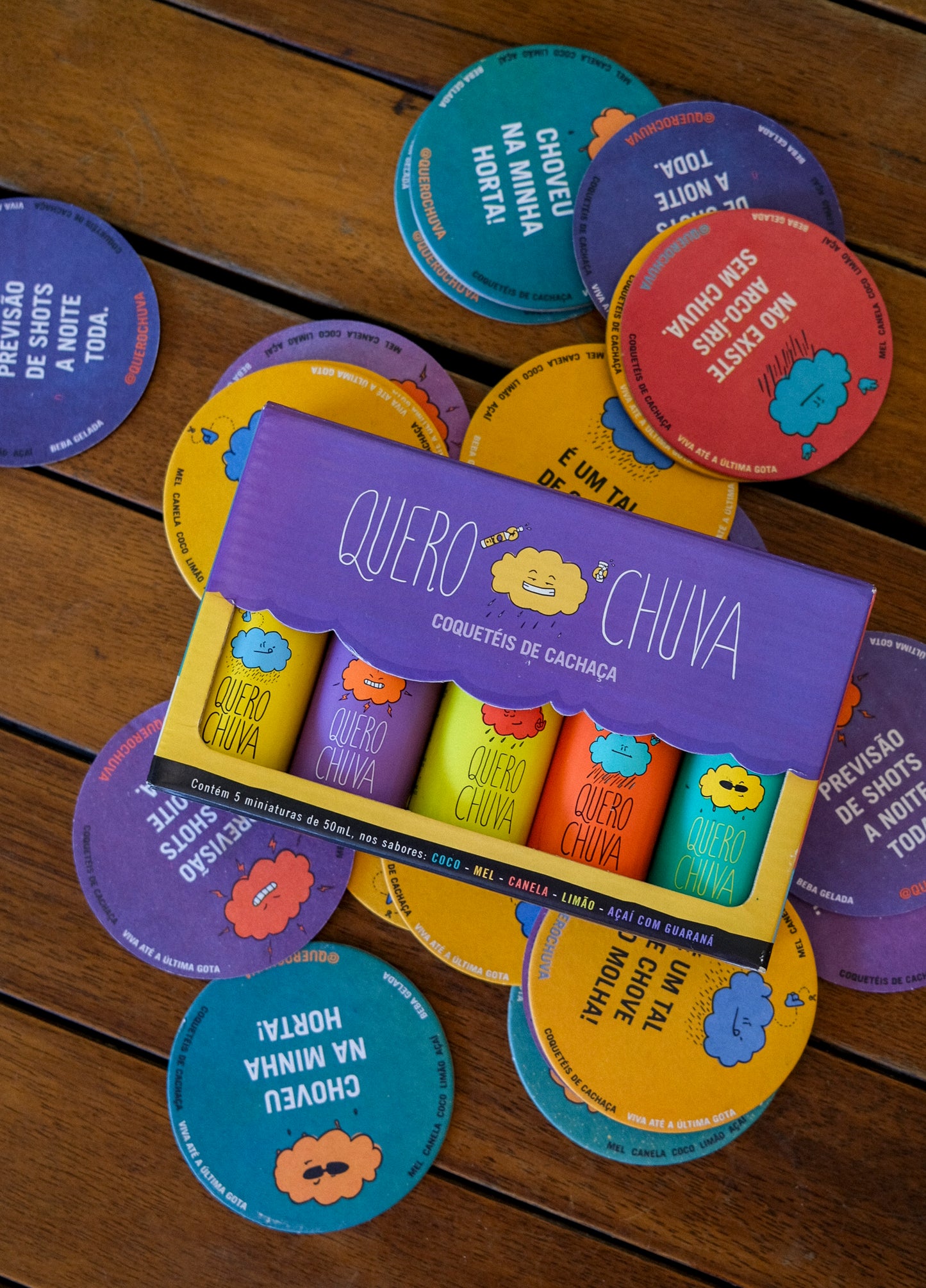 Quero Chuva Kit Miniaturas Sabores 5 x 50ml