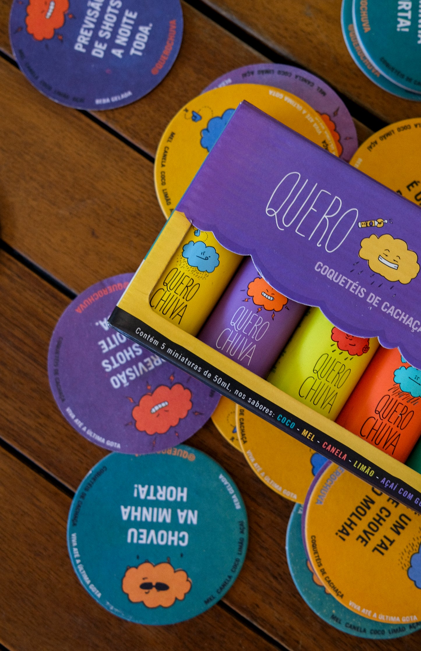 Quero Chuva Kit Miniaturas Sabores 5 x 50ml