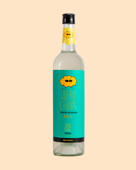 Garrafa Quero Chuva Coco 750 ml — à base de cachaça, pronta para beber
