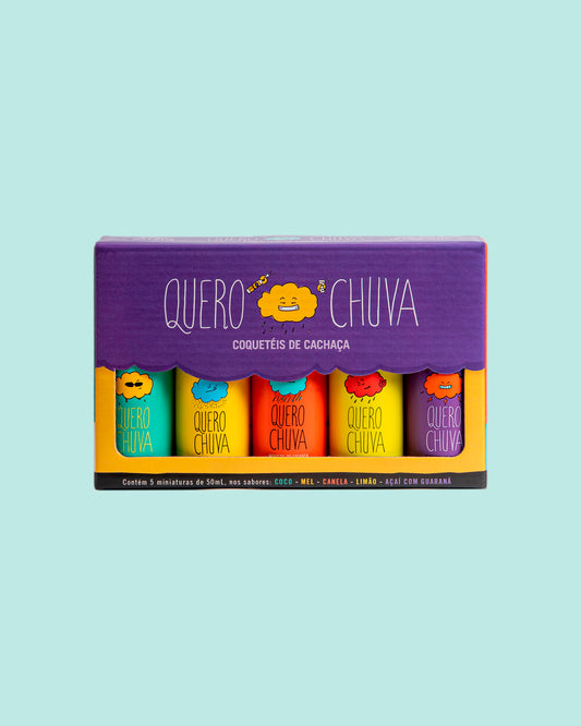 Quero Chuva Kit Miniaturas Sabores 5 x 50ml