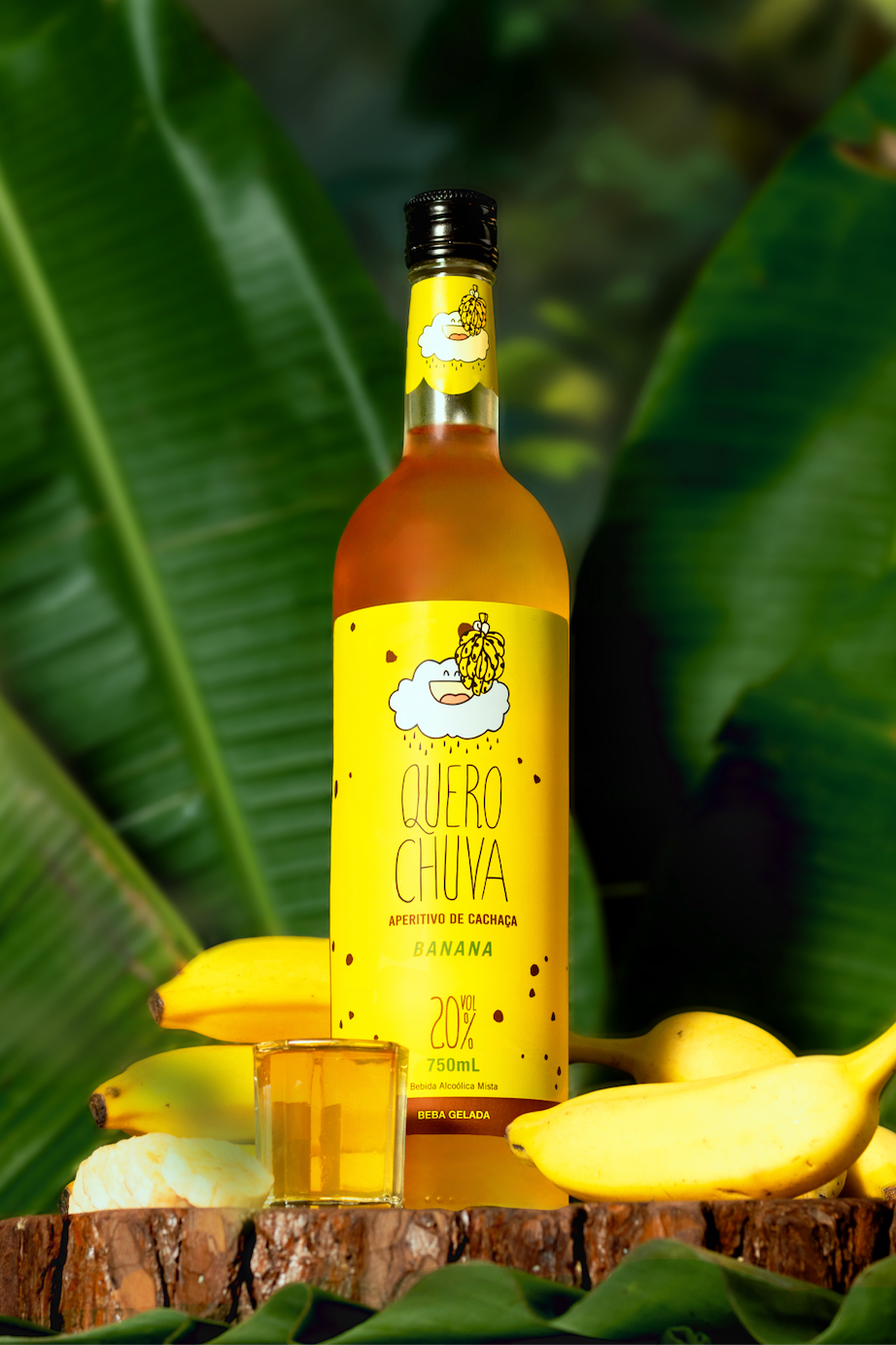 Aperitivo de Cachaça Quero Chuva – Sabor Banana (750ml)