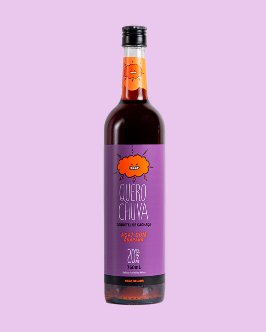 Aperitivo de Cachaça Quero Chuva – Sabor Açaí com Guaraná (750ml)